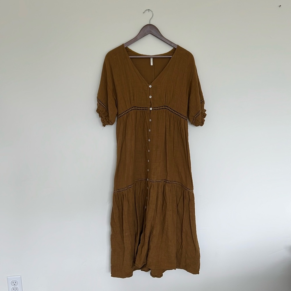Rylee + Cru Brown Maxi Dress